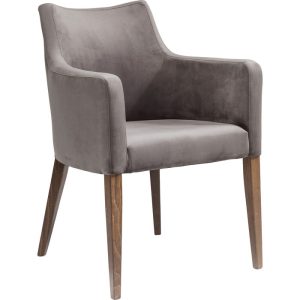 Chaise Look Velours Gris