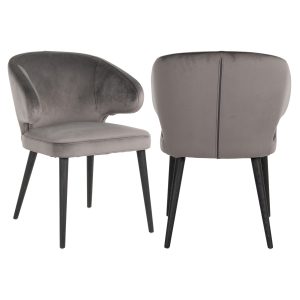 Chaise de salle à manger Indigo stone velvet