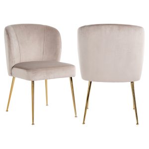 Chaise de salle à manger Cannon khaki velvet