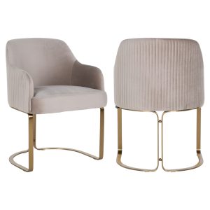 Chaise de salle à manger Hadley khaki velvet fire retardant