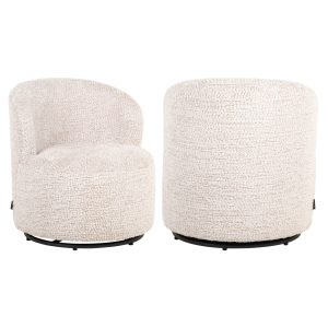 Fauteuil lounge Jackie lovely cream swivel kids