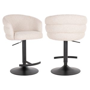 Tabouret de bar Nikki biscotti swivel fire retardant