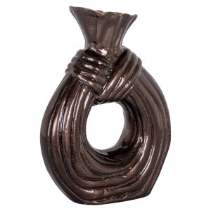 Vase Suen dark brown large
