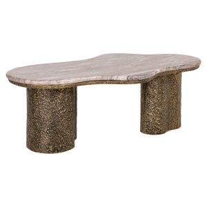 Table basse Abandos brass antique
