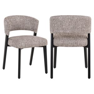 Chaise de salle à manger Zeno earth tweed