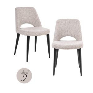 Chaise de salle à manger Tabitha natural fancy fire retardant (Set of 2)