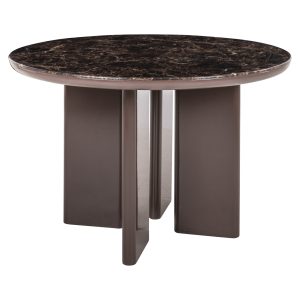Table à manger Almundi chocolat brown 120Ø