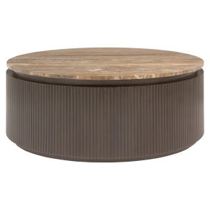 Table basse Russo ash brown 90Ø