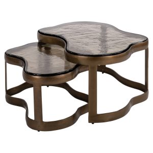 Table basse Fairfield brass antique (Set of 2)