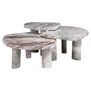 Table basse Camino Blush beige (Set of 3)