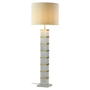 Lampe sur pied Celinae white including lampshade