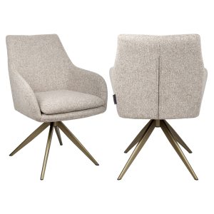 Chaise de salle à manger Lisonne cayenne brown swivel fire retardant