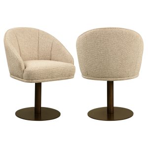 Chaise de salle à manger Beverly natural fancy swivel