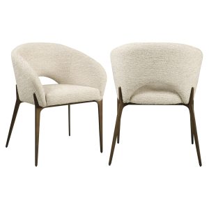 Chaise de salle à manger Kenzi natural linear fire retardant