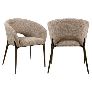 Chaise de salle à manger Kenzi mocca linear fire retardant