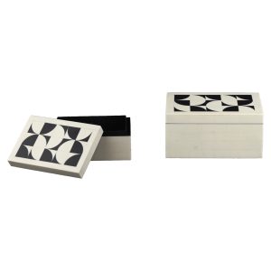 Boîte de rangement Flake white (Set of 2)