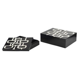 Boîte de rangement Lux black/white (Set of 2)
