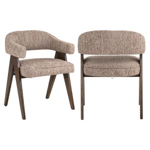 Chaise de salle à manger Mori mocca linear fire retardant
