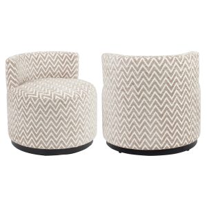 Fauteuil lounge Franny sand chevron