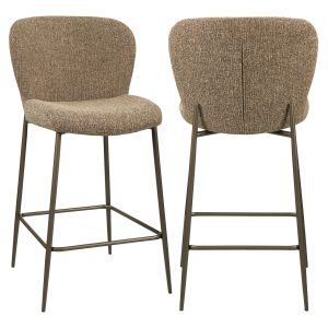 Tabouret de comptoir Odarby brown tweed fire retardant