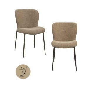 Chaise de salle à manger Odarby brown tweed fire retardant (Set of 2)