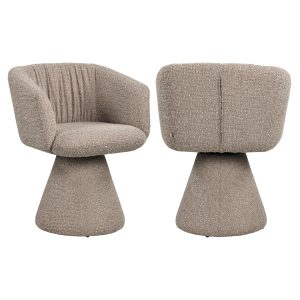 Chaise de salle à manger Madeline mocca chunky swivel