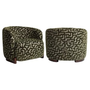 Fauteuil lounge Hannah moss labyrinth fire retardant