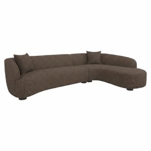 Canapé Pandora brown chunky lounge right