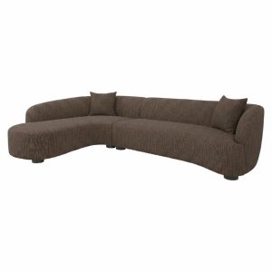 Canapé Pandora brown chunky lounge left