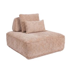 Canapé Tudor mocca boldweave 1-seater movable backrest