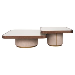 Table basse Willox beige including glass (Set of 2)