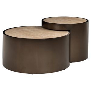 Table basse Ronson beige (Set of 2)
