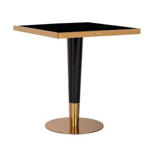 Table bistro Can Roca black/gold 70×70