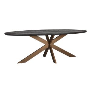 Table à manger Blackbone Brass black rustic oval 260
