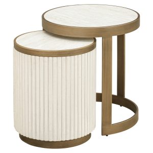 Table d'appoint Tivoli white (Set of 2)