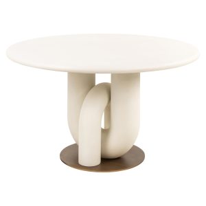 Table à manger Winslow white 135Ø