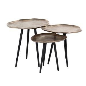 Table basse Volenta champagne gold (Set of 3)