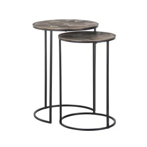 Table d'appoint Tulum brushed gold (Set of 2)