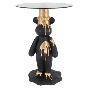 Table d'appoint Ice bear black/gold