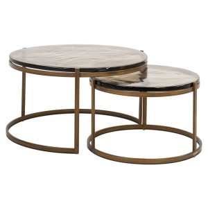 Table basse Cleo gold (Set of 2)