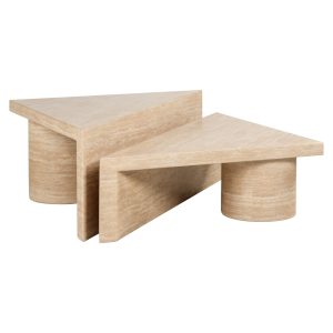 Table basse Fictus beige (Set of 2)