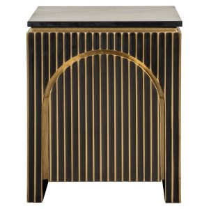 Table de chevet Les Arcs brushed gold