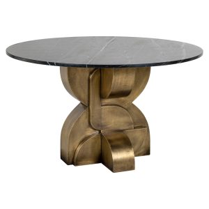 Table à manger Maddox black/gold 130Ø