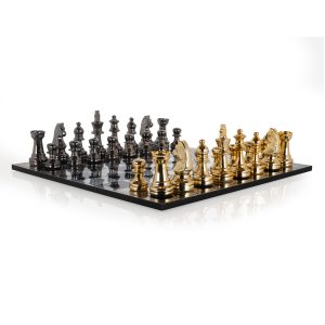 Jeu décoratif Saray black/gold chessboard