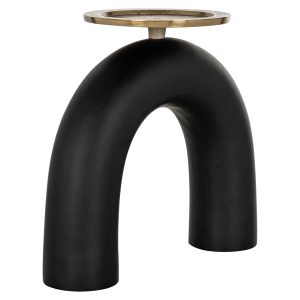 Porte-bougie Livi black/gold large