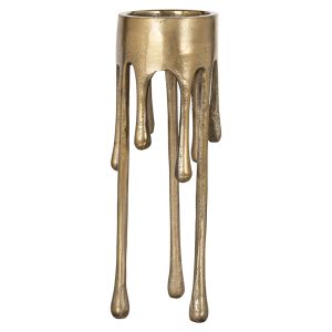 Porte-bougie Lorin brushed gold small