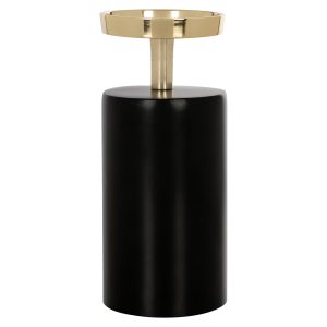 Porte-bougie Caya black/gold small