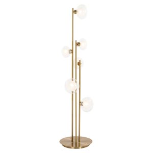Lampe sur pied Luva brushed gold
