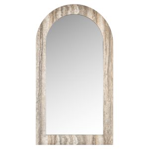 Miroir Calvo grey faux travertine
