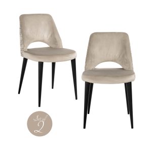Chaise de salle à manger Tabitha trendy nature fire retardant (Set of 2)